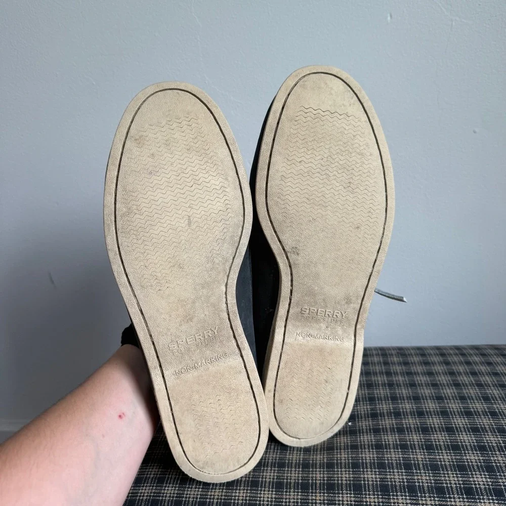 Sperry Top-Sider Authentic Original Nubuck Boat Shoe Size 10.5 Navy Blue